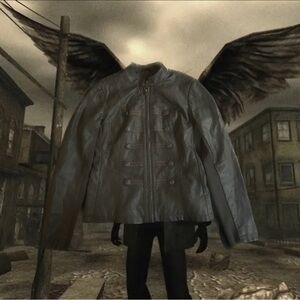 Rick Owens type Leather Jacket